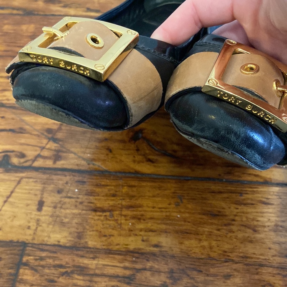 Tory Burch Black Buckle Ballet Flats - Picture 3 of 7